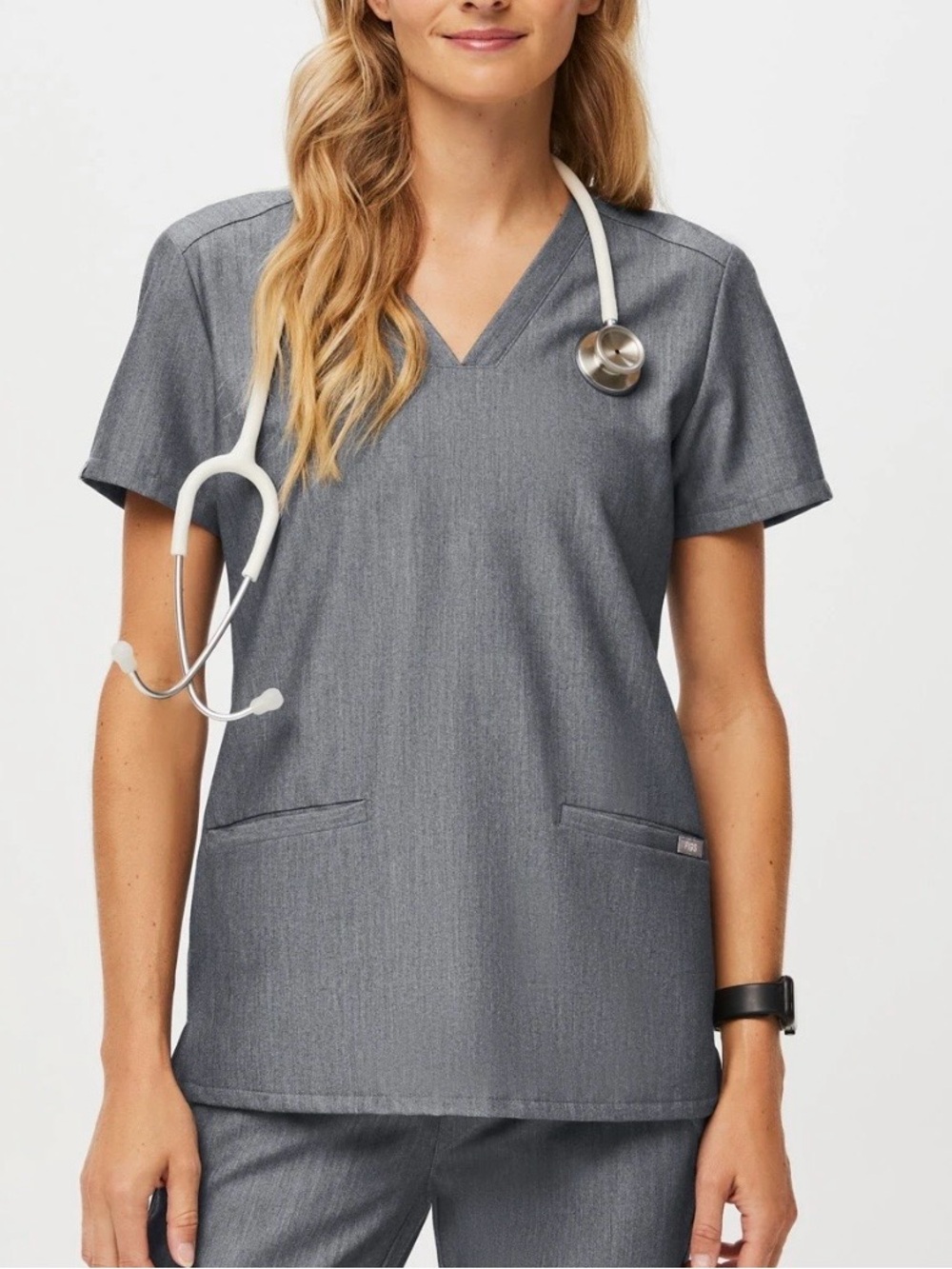 FIGS gray Casma scrubs top size XL